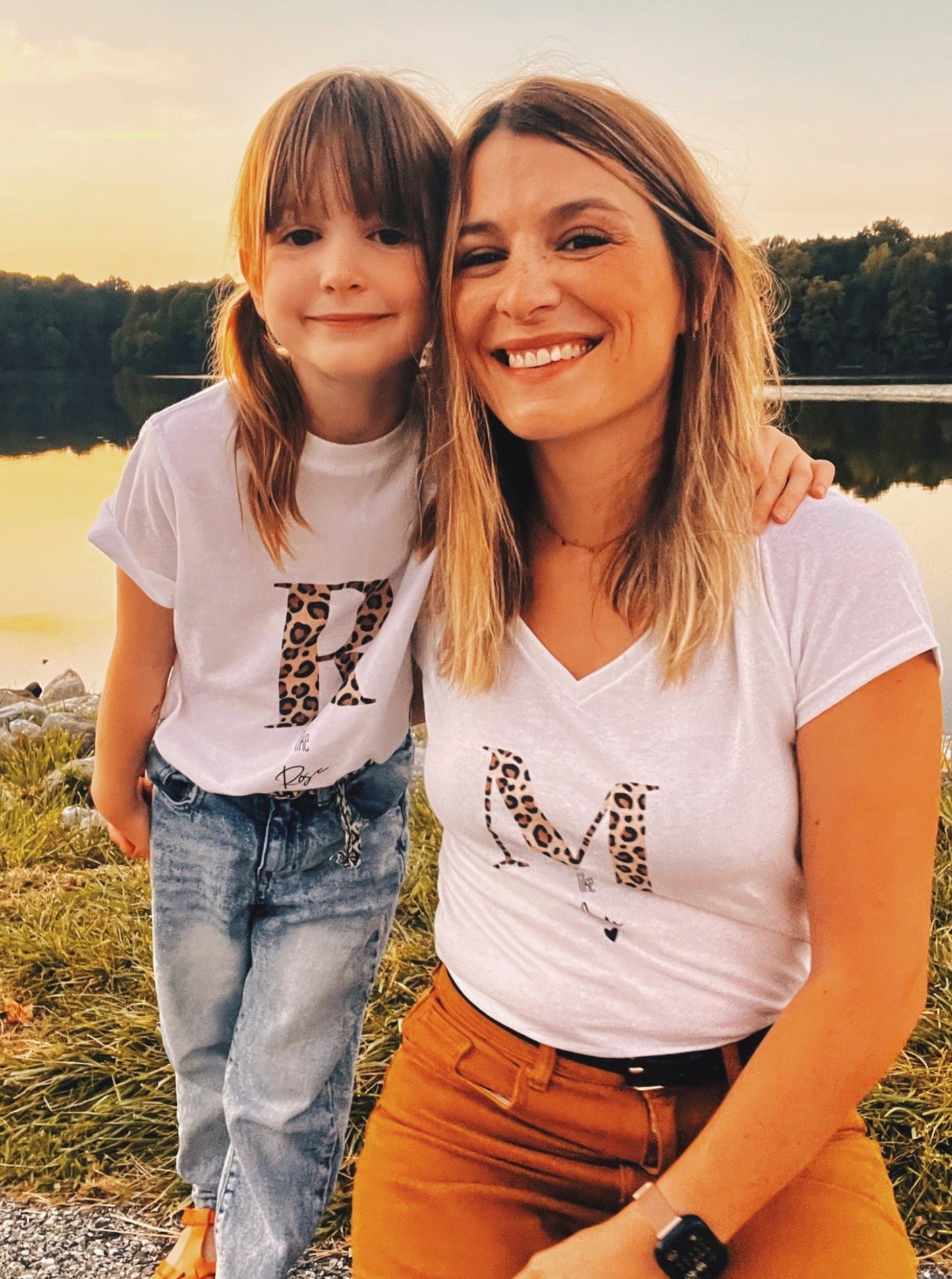 Tshirt Enfant Initiale Léopard large