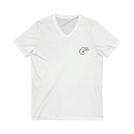 unique white tee tshirt with the sentence in croissant we trust with croissant on it french pastry foodies delicious pastry love food love France
