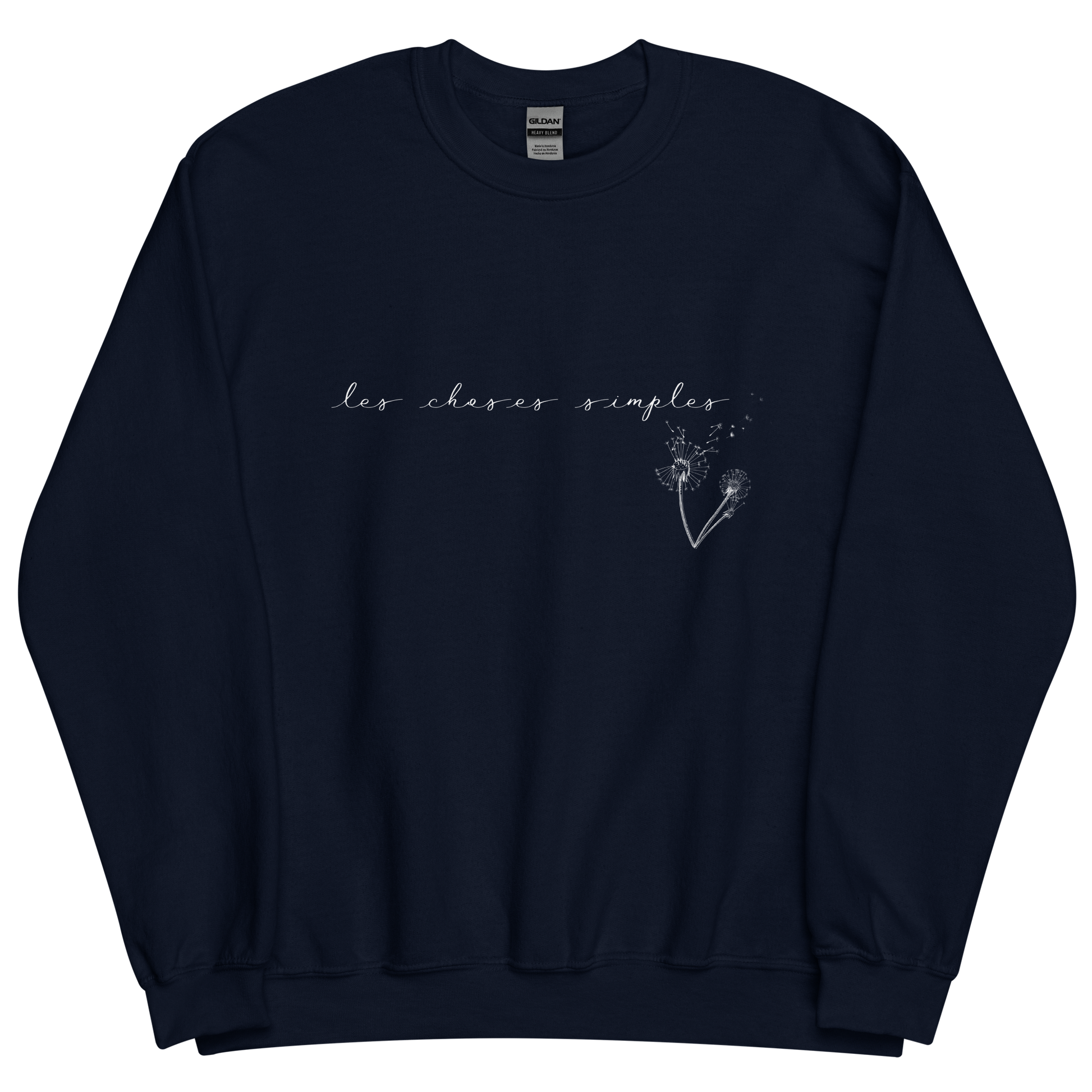 "Les choses simples" is French for “the simple things".  The simplest things, those from our everyday lives, are often the things that add the most meaning to it. This durable, cozy sweatshirt will keep you warm and stylish as you enjoy the simple things of life: a hot cup of coffee, an evening out (or in) with friends...  This ultra-soft pre-shrunk sweatshirt features a loose fit for a comfortable feel.