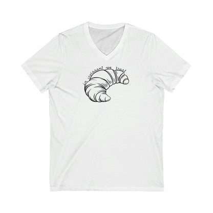 unique white tee tshirt with the sentence in croissant we trust with croissant on it french pastry foodies delicious pastry love food love France