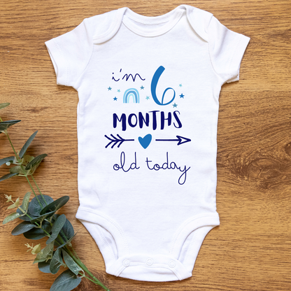 6 deals month onesie