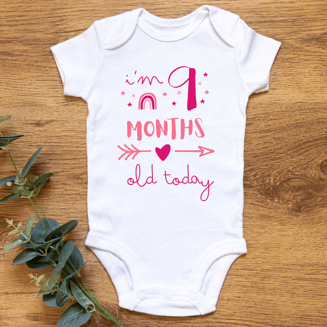 Baby Monthly Milestone Onesies Pink