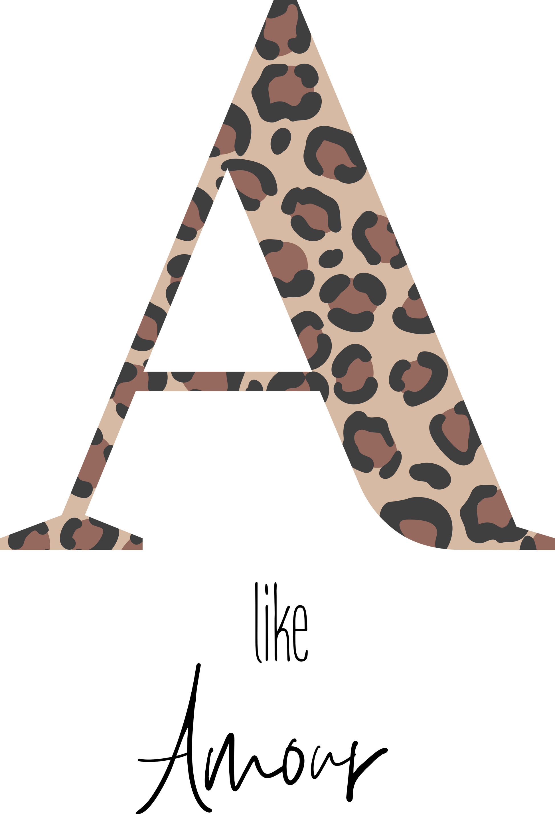 Initial Leopard Toddler Short Sleeve Tee large letter – Octave & Rose