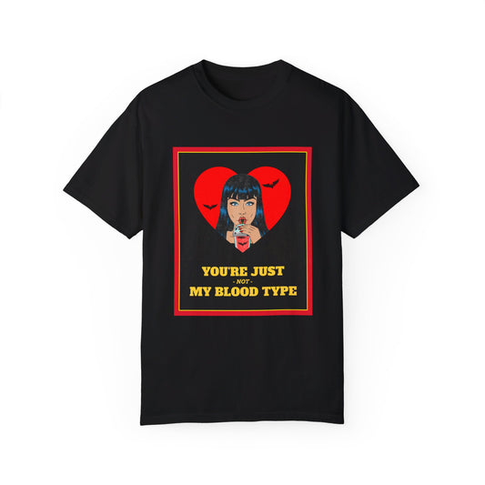 Halloween Vampire NOT MY BLOOD TYPE tee