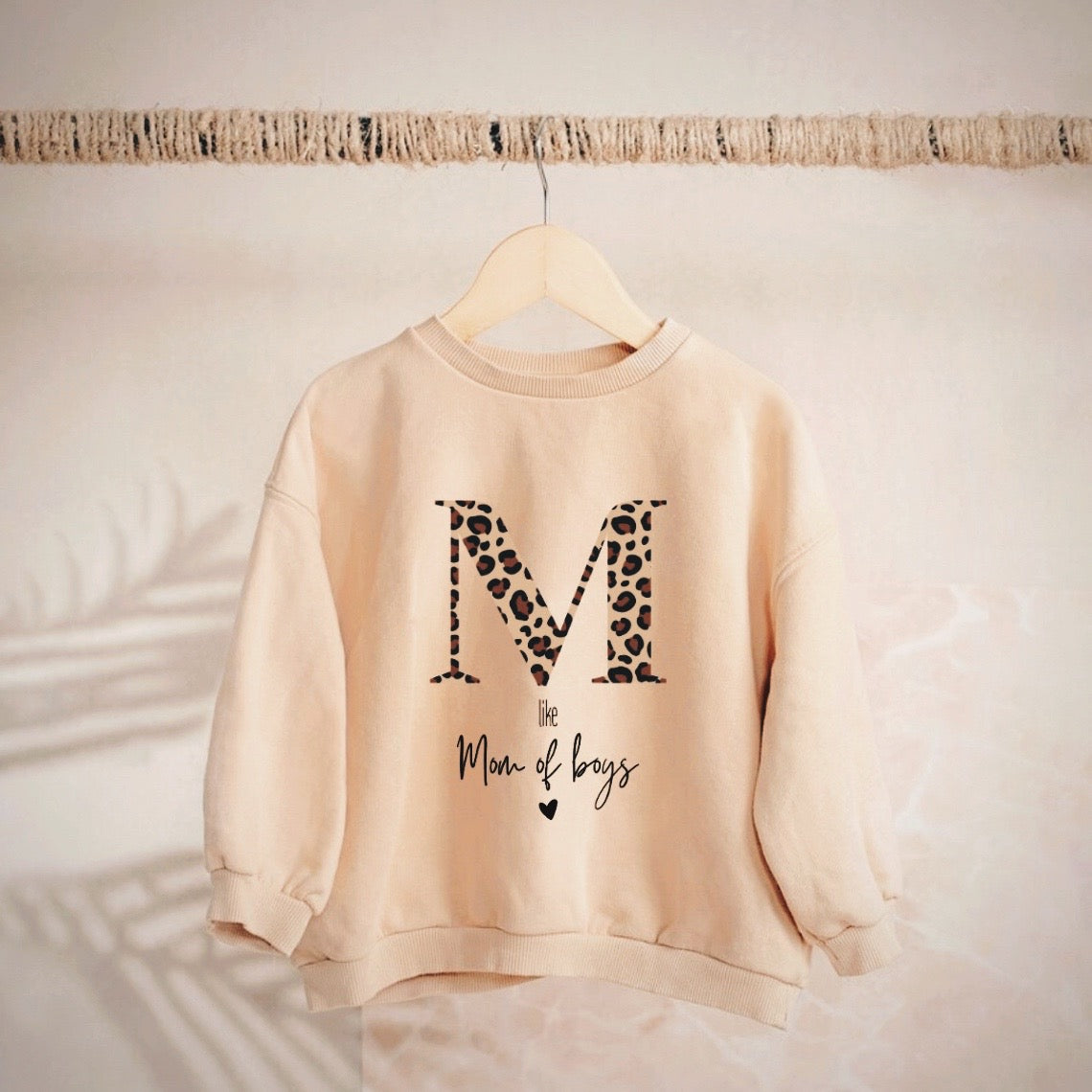 Initial Sweatshirt Leopard large letter