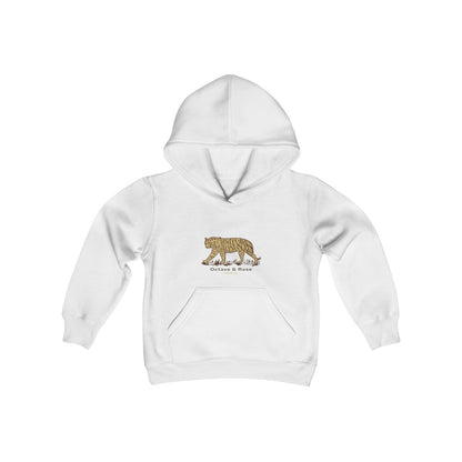 Ideal for any situation, staying warm at home or comfortable playing outside, or going on an autumn hike or walk is easy to do with the tiger tiger hoodie. kids girl boy matchy white happy french  style trend trendy beautiful