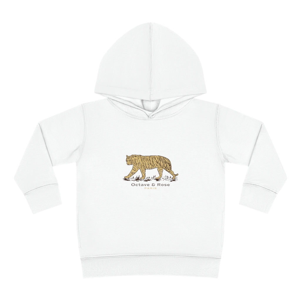 Ideal for any situation, staying warm at home or comfortable playing outside, or going on an autumn hike or walk is easy to do with the tiger tiger hoodie. kids girl boy matchy white happy french  style trend trendy beautiful