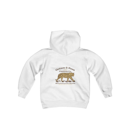 Ideal for any situation, staying warm at home or comfortable playing outside, or going on an autumn hike or walk is easy to do with the tiger tiger hoodie. kids girl boy matchy white happy french  style trend trendy beautiful