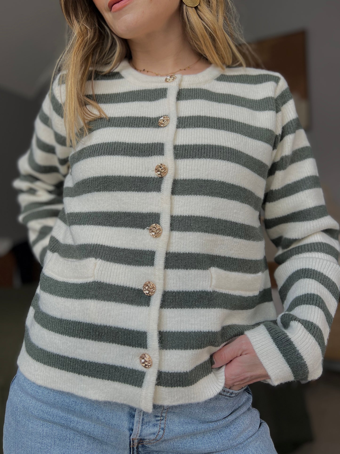 Flore -  Striped cardigan