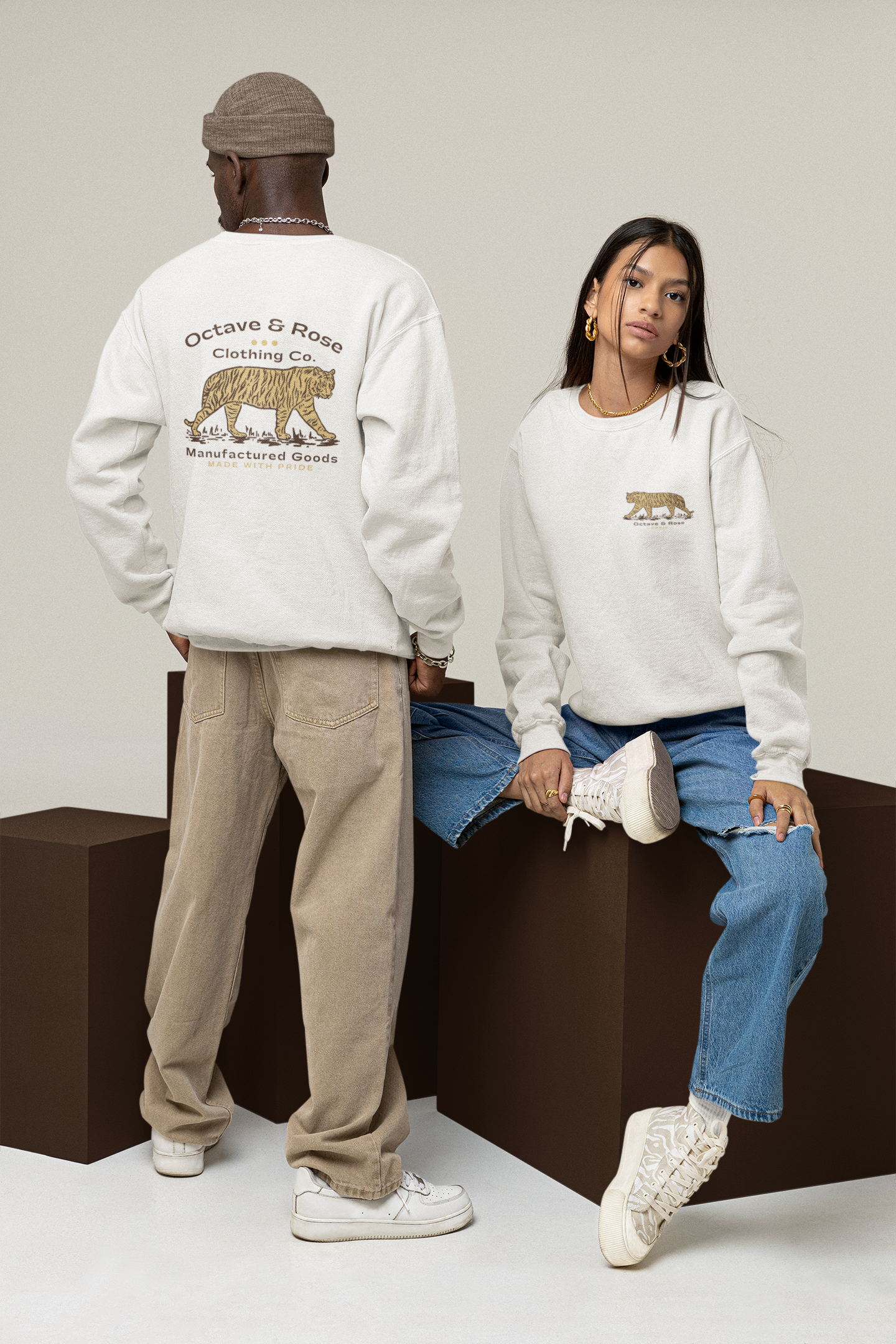 Ideal for any situation, staying warm at home or comfortable playing outside, or going on an autumn hike or walk is easy to do with the tiger tiger hoodie. kids woman man women men matchy white happy french  style trend trendy beautiful