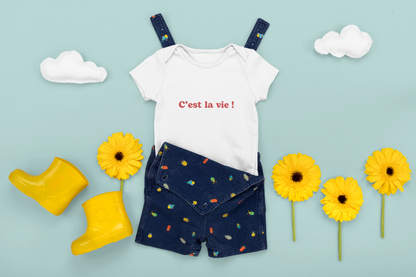 Roman Onesie (White) – “C'est la vie !”